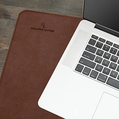 Gallaway Leather Desk Mat - Office Writing Desk Pad, Medium 24" x 14" Dark Brown, Gift Ready Elegant Computer Desk Cover Protector - color: Dark Brown, size: Medium