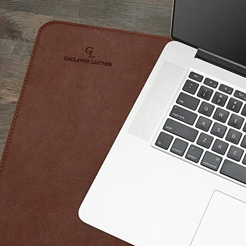 Gallaway Leather Desk Mat - Office Writing Desk Pad, Medium 24" x 14" Dark Brown, Gift Ready Elegant Computer Desk Cover Protector - color: Dark Brown, size: Medium