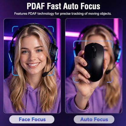 4K Webcam for PC Computer PDAF Autofocus with Built-in Microphone Windows - size: 3.71 inch