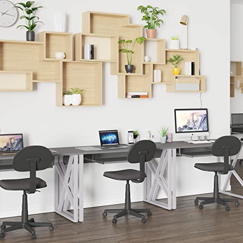 Flash Furniture Computer Desk with Pull-Out Keyboard Tray, Black | Cross-Brace Frame