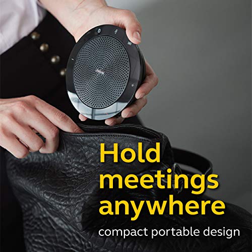 Jabra Speak 510 UC Wireless Bluetooth Speaker for Softphone and Mobile Phone – Easy Setup, Portable Speaker for Holding Meetings Anywhere with Outstanding Sound Quality (Renewed)