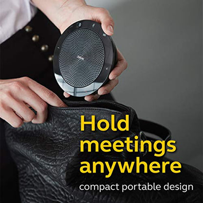 Jabra Speak 510 UC Wireless Bluetooth Speaker for Softphone and Mobile Phone – Easy Setup, Portable Speaker for Holding Meetings Anywhere with Outstanding Sound Quality (Renewed)