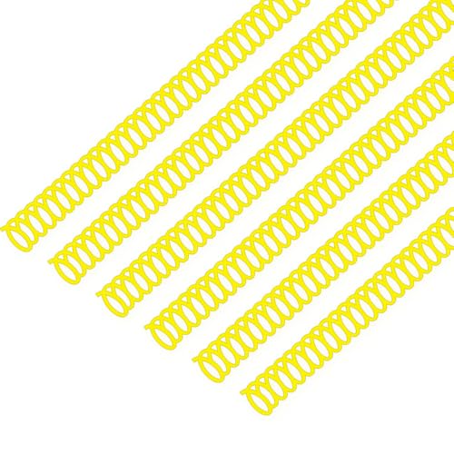 100 Pack Plastic Spiral Binding Coils, 4:1 Pitch 48 Loops for Letter/A4 Size, 360-Degree Rotation for Office School Projects, Suitable for Coworkers (Yellow, 1/2 Inch (100 Sheet Capacity)) - color: Yellow, size: 1/2 Inch (100 Sheet Capacity)