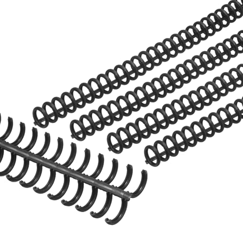 PATIKIL 12mm(1/2") Plastic Spiral Binding Coils, 30 Pcs Binding Spirals 85 Sheet Capacity Binding Spirals for Binding Paper Sheets, Black - color: Black, size: 12mm(1/2")