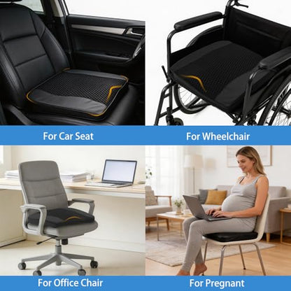 Wedge Seat Cushion Memory Foam Car Cushion for Long Driving