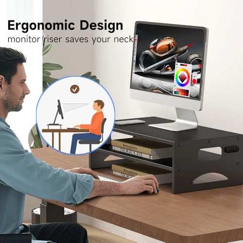 Pholiten 2-Tier Monitor Stand Riser for desk