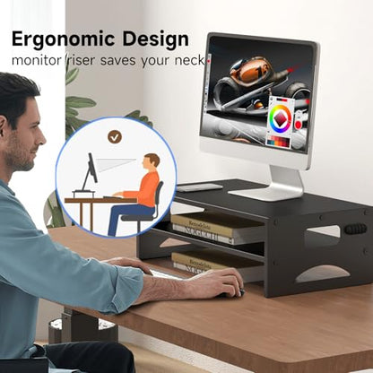 Pholiten 2-Tier Monitor Stand Riser for desk