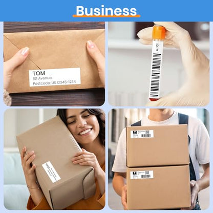 12 Rolls 4800 Labels Compatible with Brother DK-1201 Die-Cut Address Labels - size: 1.1" X 3.5”