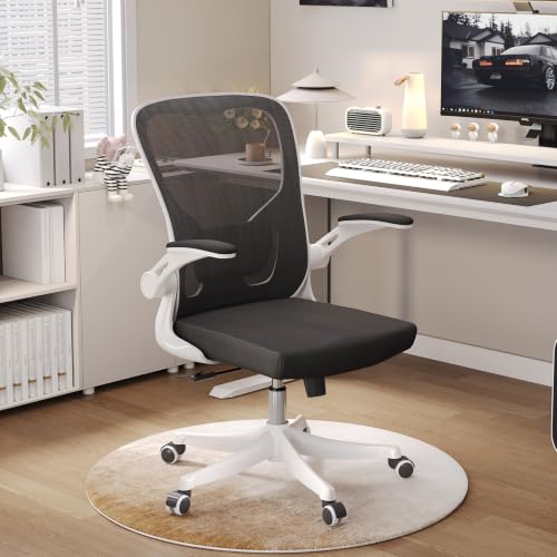 Ergonomic Office Desk Chair High Back Mesh Computer Chair (05White-Black, Chair) - color: 05white-black