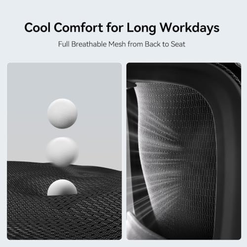 SIHOO B100 SE Ergonomic Mesh Office Chair, Desk Chair with Lumbar Support - color: Jet Black, size: Pack of 1