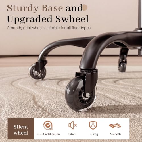 COMHOMA Mid-Back Office Chair, Ergonomic PU Desk Chair with Flip up Arms, Small Computer Gaming with Comfy Lumbar Support,Rocking Function,Sturdy Metal Base, Black - color: Black