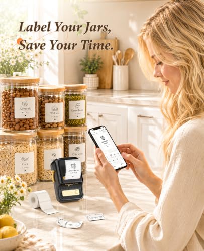 NIIMBOT B21 Label Maker, 2 Inch Portable Inkless Label Machine, Black - color: Black