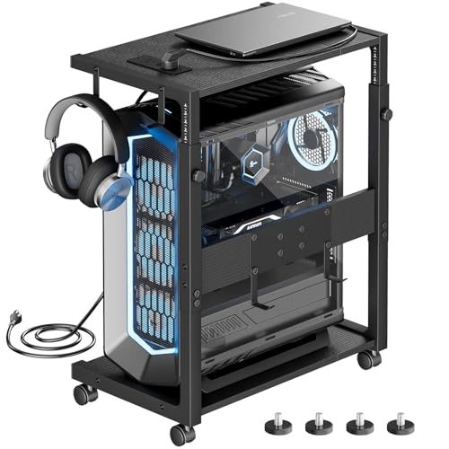 JANE EYRE Computer Tower Stand - 23.03"-28.3" Height Adjustable