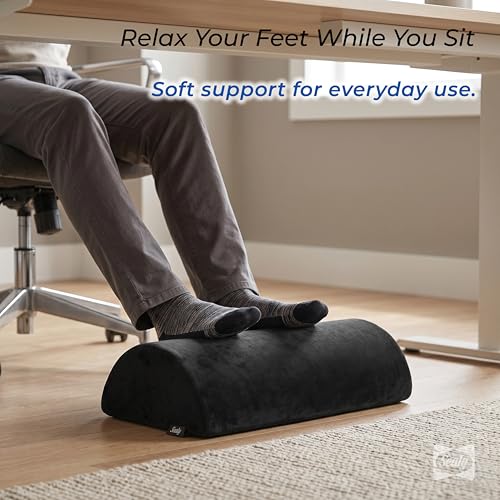 Sealy Foot Rest for Under Desk at Work – Ergonomic Foot-Stool, Foot-Rest for Couch – Versatile Footrest Underdesk for Office & Home, Small Foot-Rest for Chair, Heated Footrest Under Desk