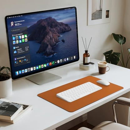 Jotsome Leather Desk Pad Mat, 17" x 12", Tan