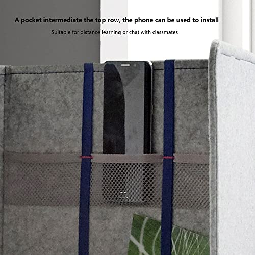 Acoustic Desk Divider, Fold-Up- Portable Barrier -Privacy Panel-Reduce Noise and Visual Distractions,Shields for Student Desks-Excellent for Offices and Schools,(Gray, 47" W x 15" H)