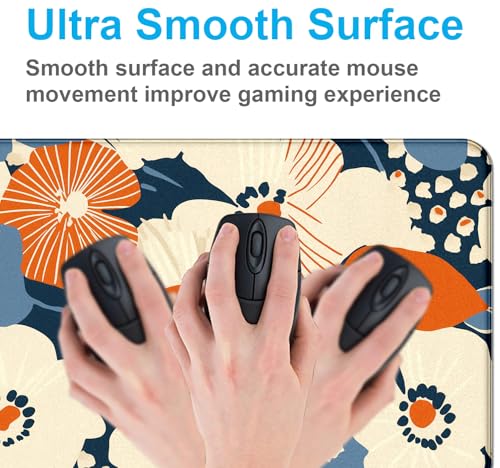 Ladies' Office Desk Cute Petal Keyboard Accessories Game Extended Mouse Pad | Large Extended Mouse Pad; Full Desk Coverage; Waterproof Coating; Stable Anti-Slide Base For Gaming, Office, Study Daily Use - color: Anime Flower