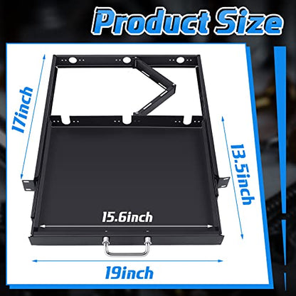 1U Rack Mount Sliding Keyboard Tray Cantilever Network Equipment Racks 19 Inch Cabinet Drawer Sliding Shelf for Server Data Music Studio Accessories