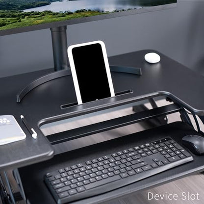 VIVO Black 32 inch Standing Desk Converter, DESK-V000VS - color: Black, size: 32"