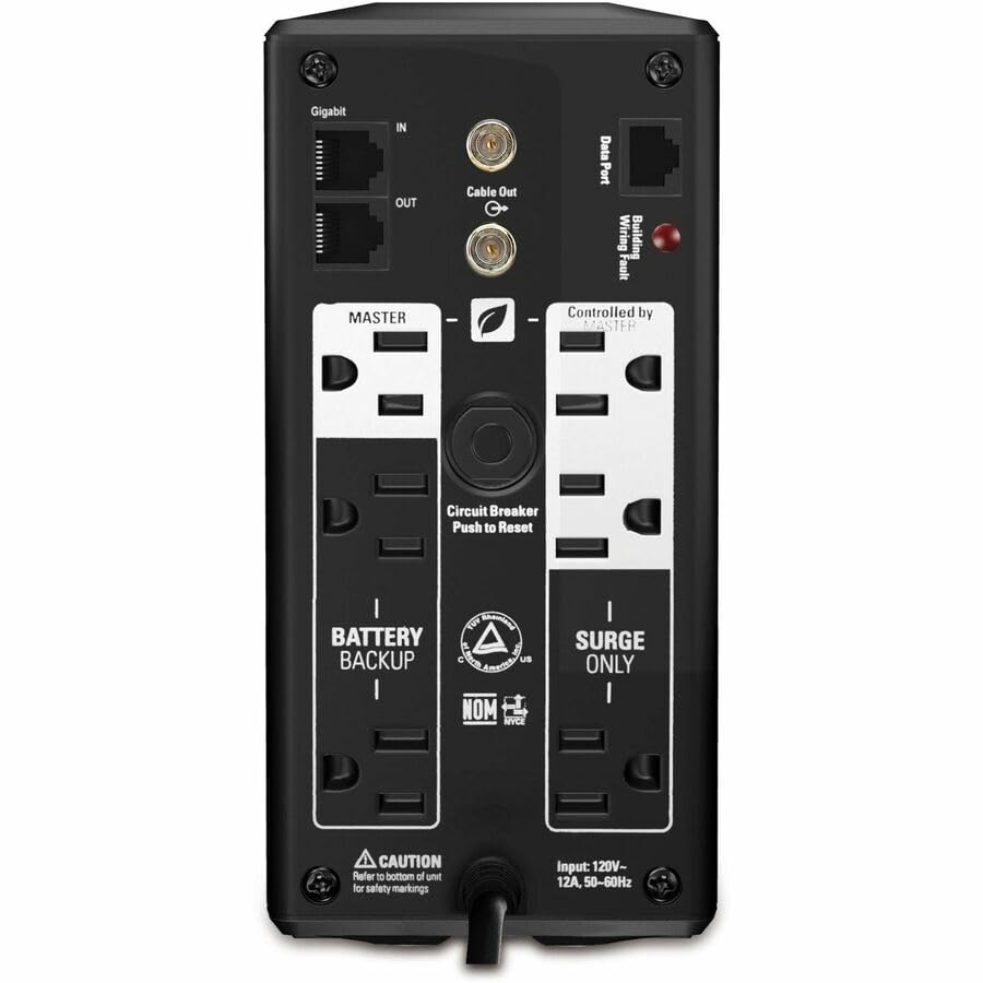 APC 700VA/420W Backup Battery UPS for Computers, Wi-Fi Routers | BR700G | Back-UPS for PCs & home electronics — battery backup, AVR, surge protection, compact design, User Replaceable Battery - size: 700VA