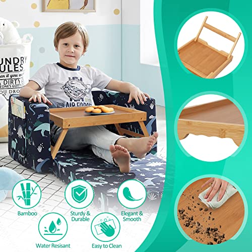 Artmeer FSC 100% Bamboo Bed Tray with Folding Legs, Large, Natural | Large FSC 100% bamboo bed tray with folding legs, handles and raised edges for meals, laptops, reading and serving. - color: Bamboo, size: Large