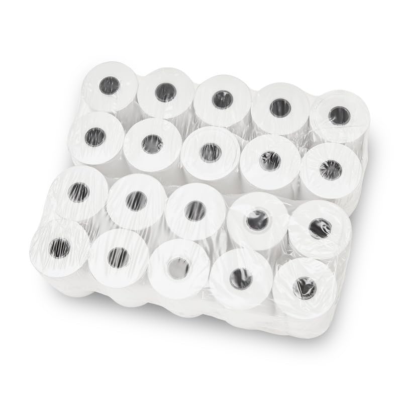 (25 Rolls) 2 1/4 x 85 Thermal Paper Receipt Rolls 2.25 x 85 ft, POS/Cash Register, Fits All Credit Card Terminals, Verifone VX510 VX570 FD50 T4220