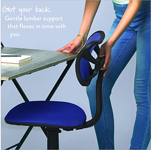 Urban Lifestyle Swivel Mesh Desk Chair, Navy 21D x 21W x 33H in - color: Navy