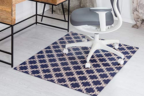 Anji Mountain Rug'd Office Chair Mat for Carpet & Hardwood Floor - Jacquard Woven, Anti-Slip Backing, Low Pile, Floor Protector Desk Chair Mat, Office Rugs for Rolling Chairs (Grid - 36" x 48") - color: Grid, size: 36" x 48"