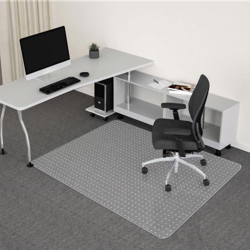 Office Chair Mat for Carpet, 46” x 60” Computer Chair Mat for Carpeted Floors, Smooth Glide Under Desk Carpeted Floor Protector, Carpet Mat for Home Office (Rectangle) - color: Flat-pile Carpets, size: 46'' x 60'' Rectangle