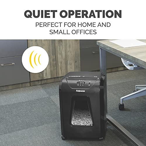 Fellowes Powershred 12 Sheet Cross-Cut Paper Home Office Paper Shredder, 19.50" H x 9.69" W x 13.44" D - style: 12 Sheet
