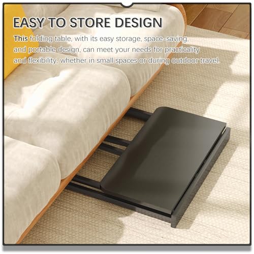 4NM 31.5" Mobile Small Folding Desk, Foldable Rolling Computer Home Office Desk, Study Writing Table for Small Space Saving Bedroom, with Wheels - All Black - color: All Black, size: 31.5"W x 15.7"D