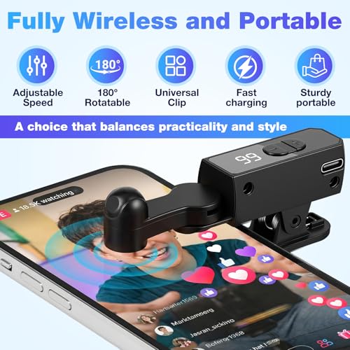 2 Pack Auto Clicker Tapper for Phone Rechargeable & 107 Adjustable Speeds
