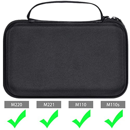khanka Hard Case for Phomemo M221/M220/M110 Bluetooth Label Maker,Black | EVA Hard Shell, Mesh Pocket Accessory Storage, Impact Resistant Protection, Water Resistant Protection, Protective Case Only - color: Black