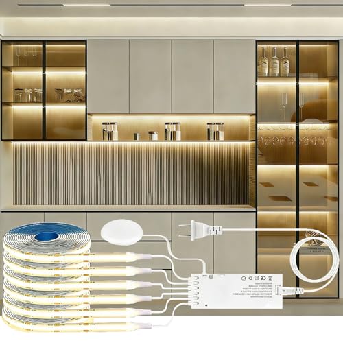 LED Shelf Light 12V 6.56Ft 6-in-1Dimmable Cuttable COB LED Strip Lights - color: Neutral White, size: 6.56Ft