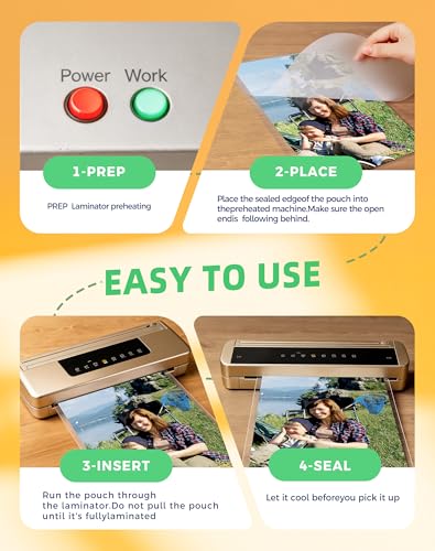 100 Pack Thermal Laminating Pouches 4.3x6.4Inches 3mil Laminating Sheets for Photo Card Documents, Clear Rounded Corner, Crystal Clear, Dry-Erase Friendly, Compatible with Laminators - size: 4.3x6.4"_3mil