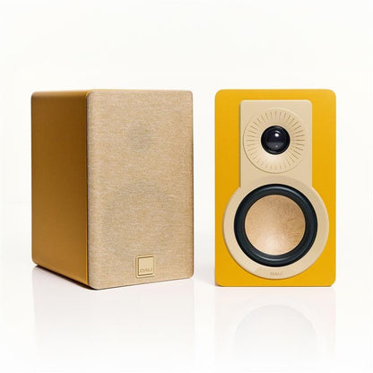 DALI KUPID Premium Compact Passive Hi-Fi Bookshelf Speakers, 2-Way Design with 4.5" Woofer & 1" Tweeter, Includes Wall Mount (Pair) (Golden Yellow) - color: Golden Yellow