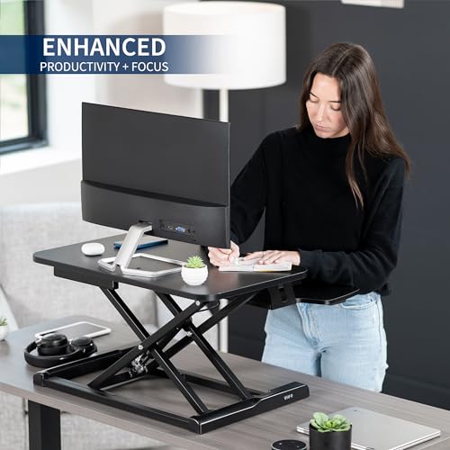 VIVO Black 26 in Standing Desk Converter, DESK-V026KB - color: Black, size: 26"