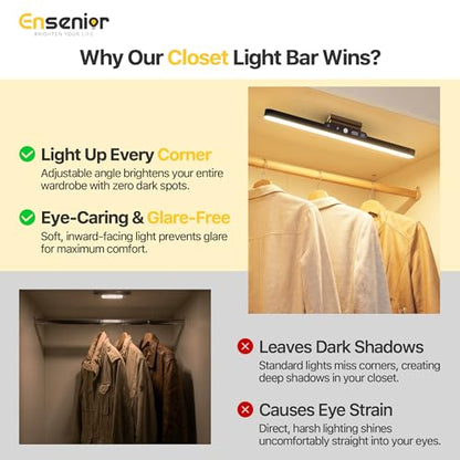 Ensenior 4W Motion Sensor Rechargeable Light Bar, Closet Lights - size: 1 Pack