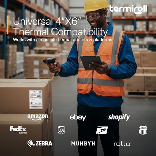 4x6 Thermal Shipping Labels Roll – 350 Precision Cut Direct Thermal Labels, Commercial Grade Strong Adhesive, Compatible with Rollo, Zebra, MUNBYN & iDPRT Printers - size: 4x6 - 1 Roll | 350 Labels