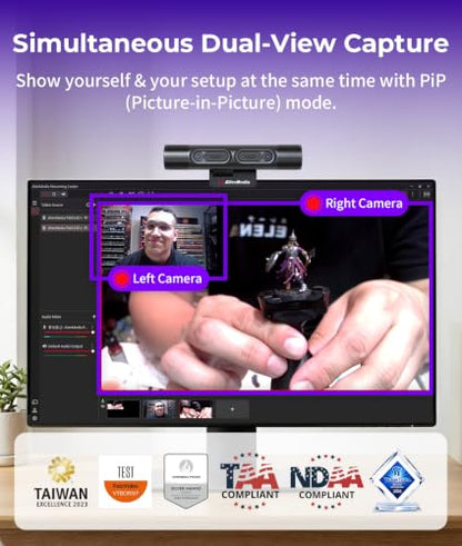 AVerMedia PW313D DualCam 2K Document Camera for Trading Cards, Miniatures - style: 2K30 DualCam