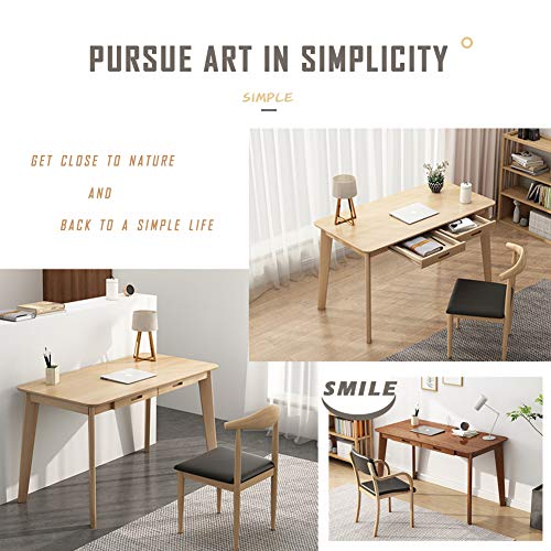 IOTXY Solid Wood Writing Desk - Home Office Laptop Computer Table, Walnut - color: Walnut, size: 120CM