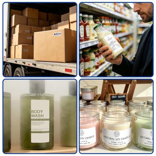 ESSENTIAL 4" x 2" Direct Thermal Labels,1" Core (750 Labels, 1 Roll) - size: 4"x2"