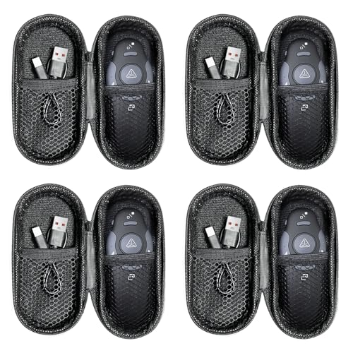 4 Unit Presentation Clickers, Wireless Presenter Remote with Case - style: 4 Units Red Laser