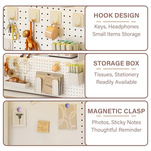 Clamp On Desk Organizer Shelf,Desk Extender Pegboard,White,23.6in | Computer Desk Accessories for Office,Desktop Bookshelf Storage Shelves for Desk, Desktop Shelving System - size: 60cm