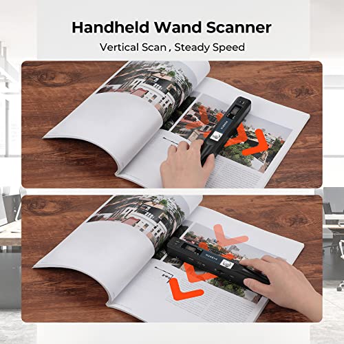 MUNBYN Portable Scanner, Photo Scanner for A4 Documents Pictures Pages Texts in 900 Dpi and 10.5“ x 1.6” x 1.2“ Hard Travel Case for Iscan
