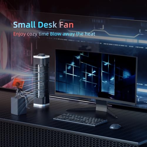 3-Speed Cross-Flow Laptop Cooler & Stand, USB Desk Fan for Overheating