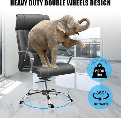 Minewill 2" Office Chair Wheels - Protection for Hardwood Floors and Carpet | Heavy Duty 2000 LBS, 360° Silent Smooth, Standard Stem 7/16″* 7/8″(11mm*22mm),Office Furniture Casters Set of 5(Gold) - color: Gold