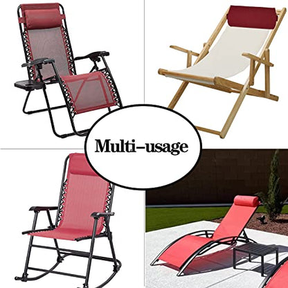 Zero Gravity Chair Set of 2 Replacement Pillow Headrest with Elastic Band, Universal Soft Removable Padded Cushion Head Pillow for Zero Gravity Lounge Chair, Folding Patio Lawn Recliner Chair, Red - color: Red, size: 2 Pack