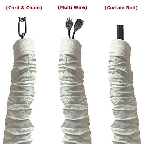 Royal Designs, Inc. CC-9-EG Cord & Chain Cover 4' Silktype Fabric Touch Fastener, Eggshell - color: Eggshell, size: 1 Pack
