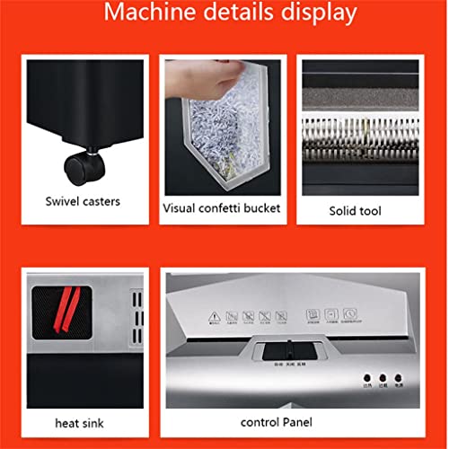 Cross-Cut Paper Credit Card Shredder Drawer Type 18 Liter Basket Overload Capacity Protection
